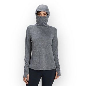 Duluth Trading Womens Haz Mask Hoodie Size L Grey Pullover Sweater Fleece